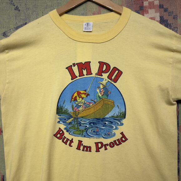 Im Po But Im Proud Vintage T Shirt Size XL 70s - Picture 2 of 8